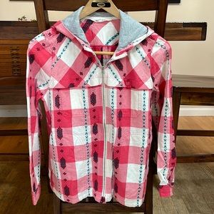 Woolrich Lightweight Cotton Jacket Plaid & Southwest Inspired Womens SIZE Medium